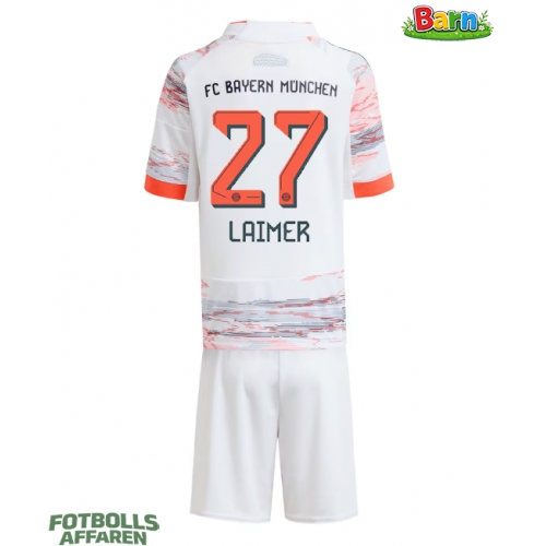 Bayern Munich Konrad Laimer #27 Bortaställ Barn 2025-26 Kortärmad (+ Korta byxor)